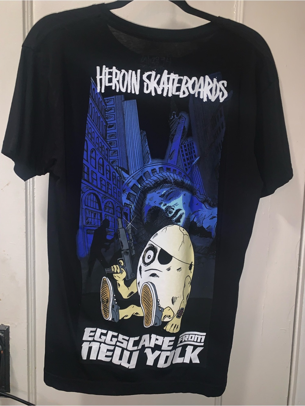 Heroin Skateboards eggscape NYC Crew Unisex T Shirt